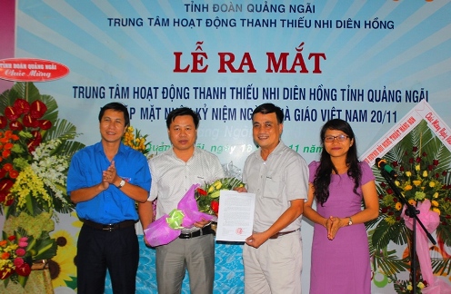Quảng Ngãi: Ra mắt Trung tâm hoạt động Thanh thiếu nhi Diên Hồng