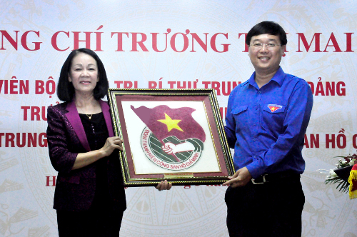 Ủy viên Bộ Chính trị, Trưởng Ban Dân vận Trung ương Trương Thị Mai làm việc với Trung ương Đoàn TNCS Hồ Chí Minh