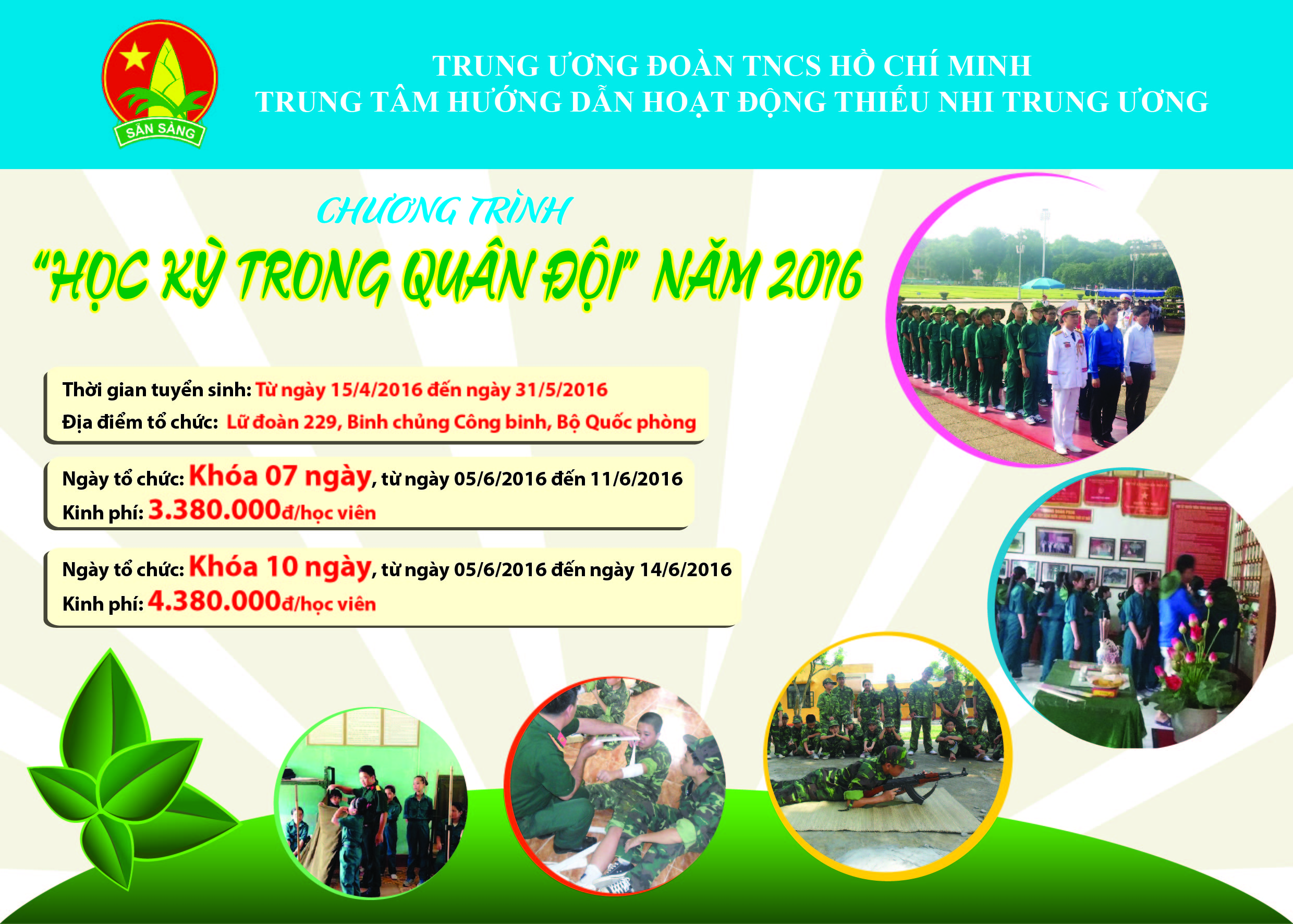 Thư ngỏ chương trình Học kỳ quân đội năm 2016