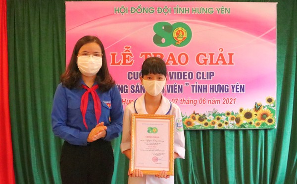 Hội đồng Đội tỉnh Hưng Yên trao giải cuộc thi Video clip “Gương sáng đội viên”