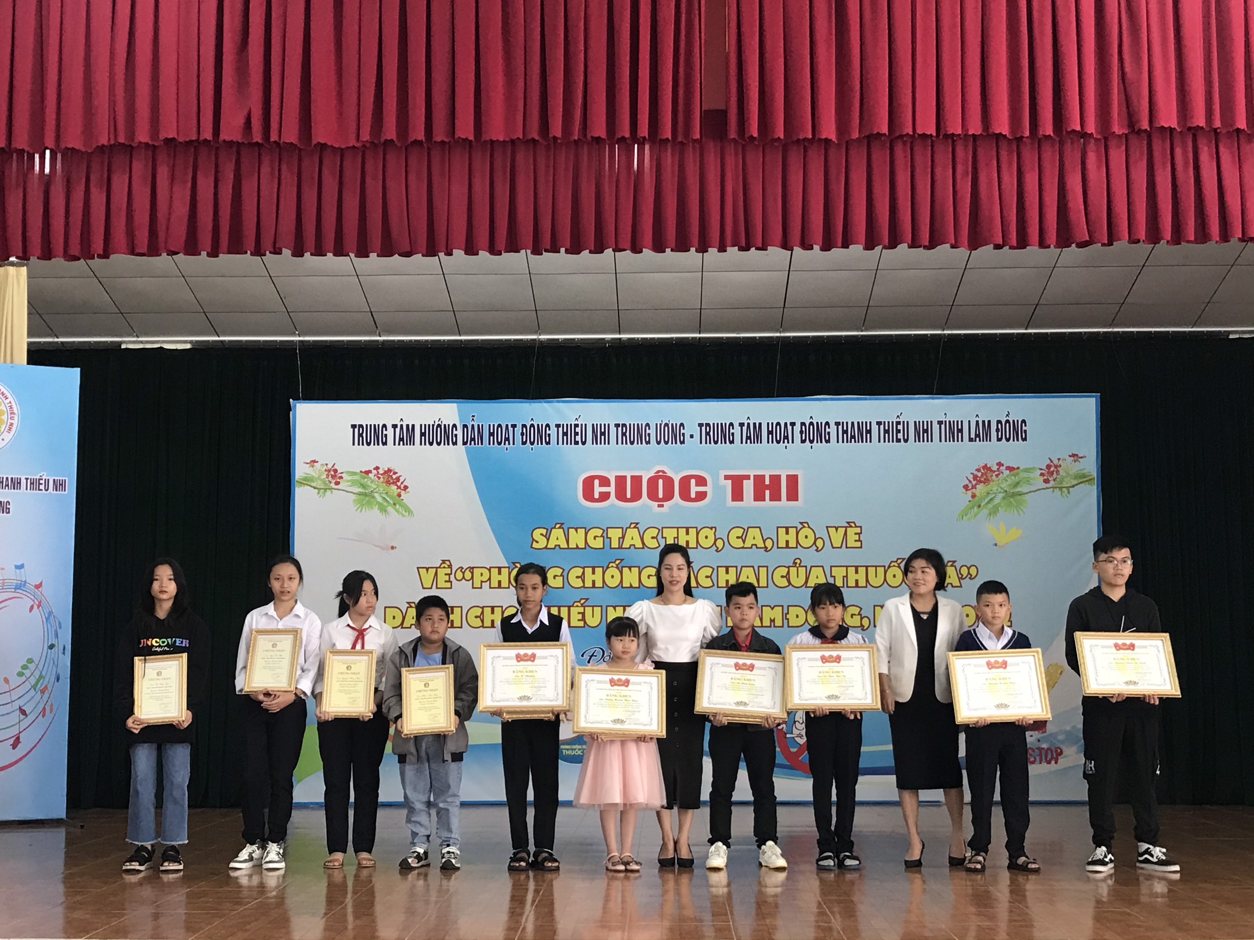 Cuộc thi Sáng tác thơ, ca, hò vè về “ Phòng chống tác hại thuốc lá” dành cho thiếu nhi tại tỉnh Lâm Đồng, năm 2022.